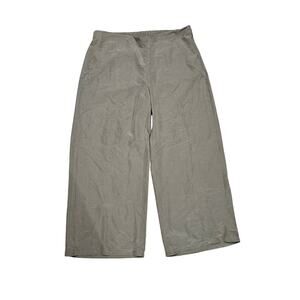 J.jill wide leg suede lightweight breezy pants sage green xl tall crop casual